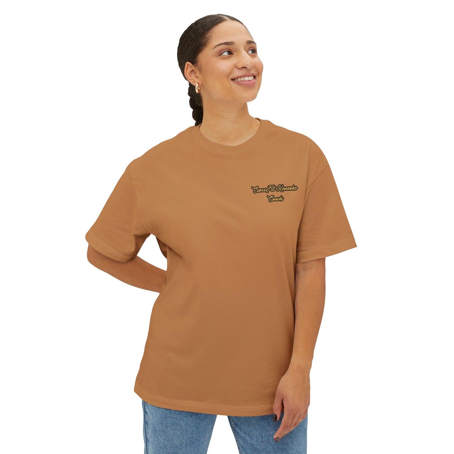 (Coach's Print) CrossFit Kaneohe Barbells Unisex Oversized Boxy Tee