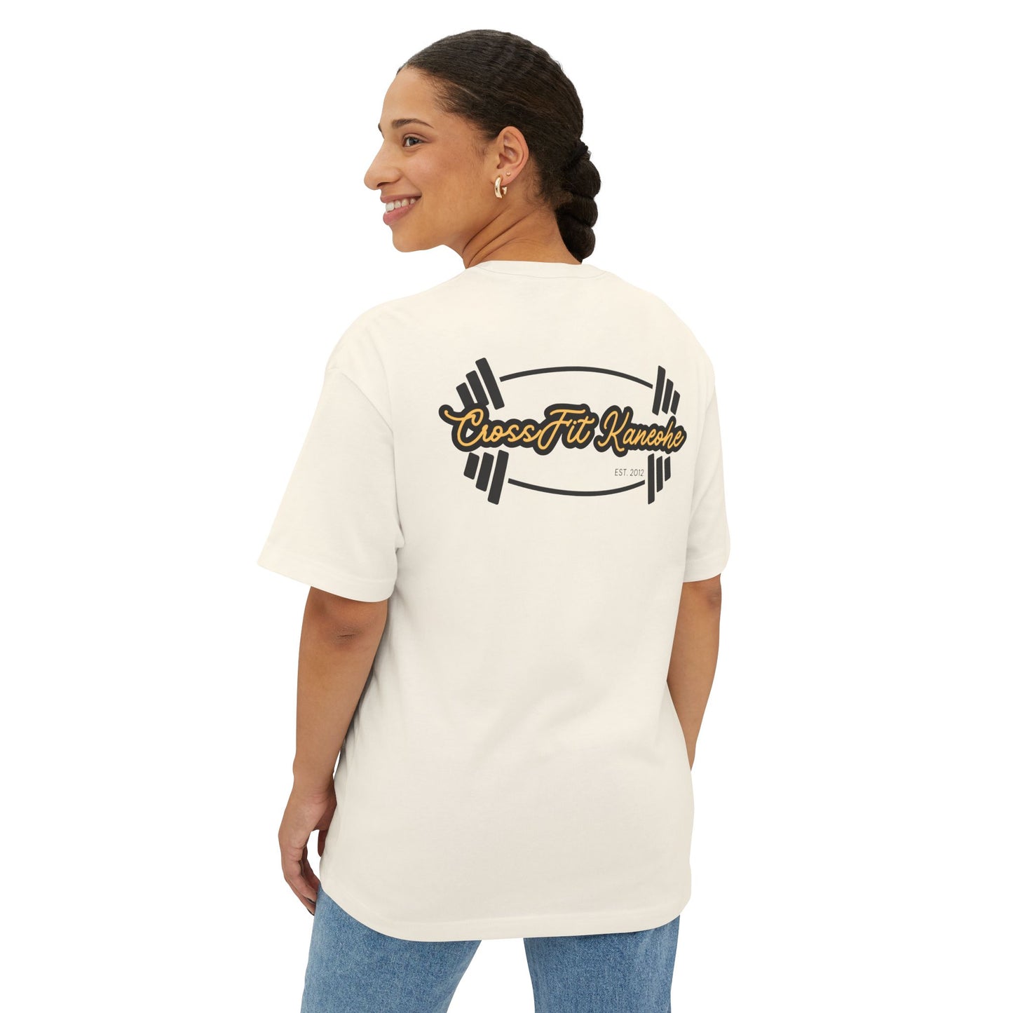 (Coach's Print) CrossFit Kaneohe Barbells Unisex Oversized Boxy Tee