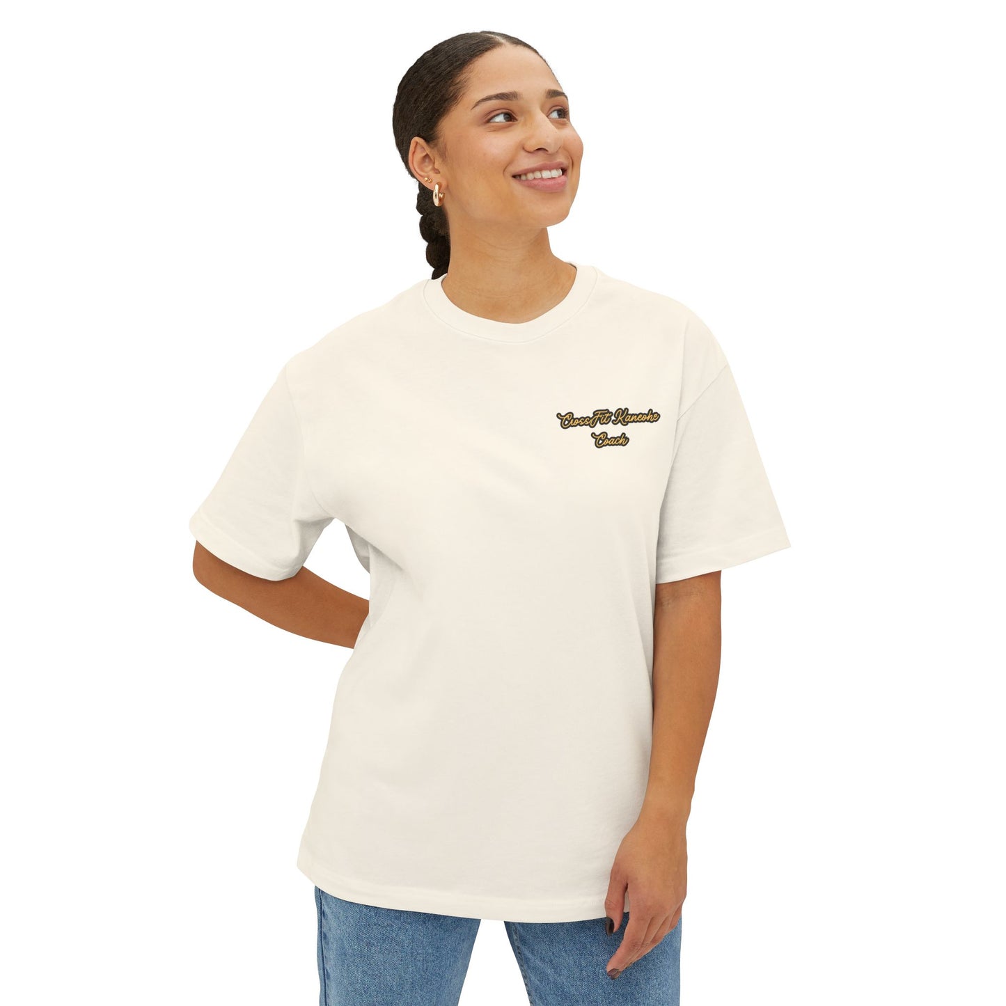 (Coach's Print) CrossFit Kaneohe Barbells Unisex Oversized Boxy Tee