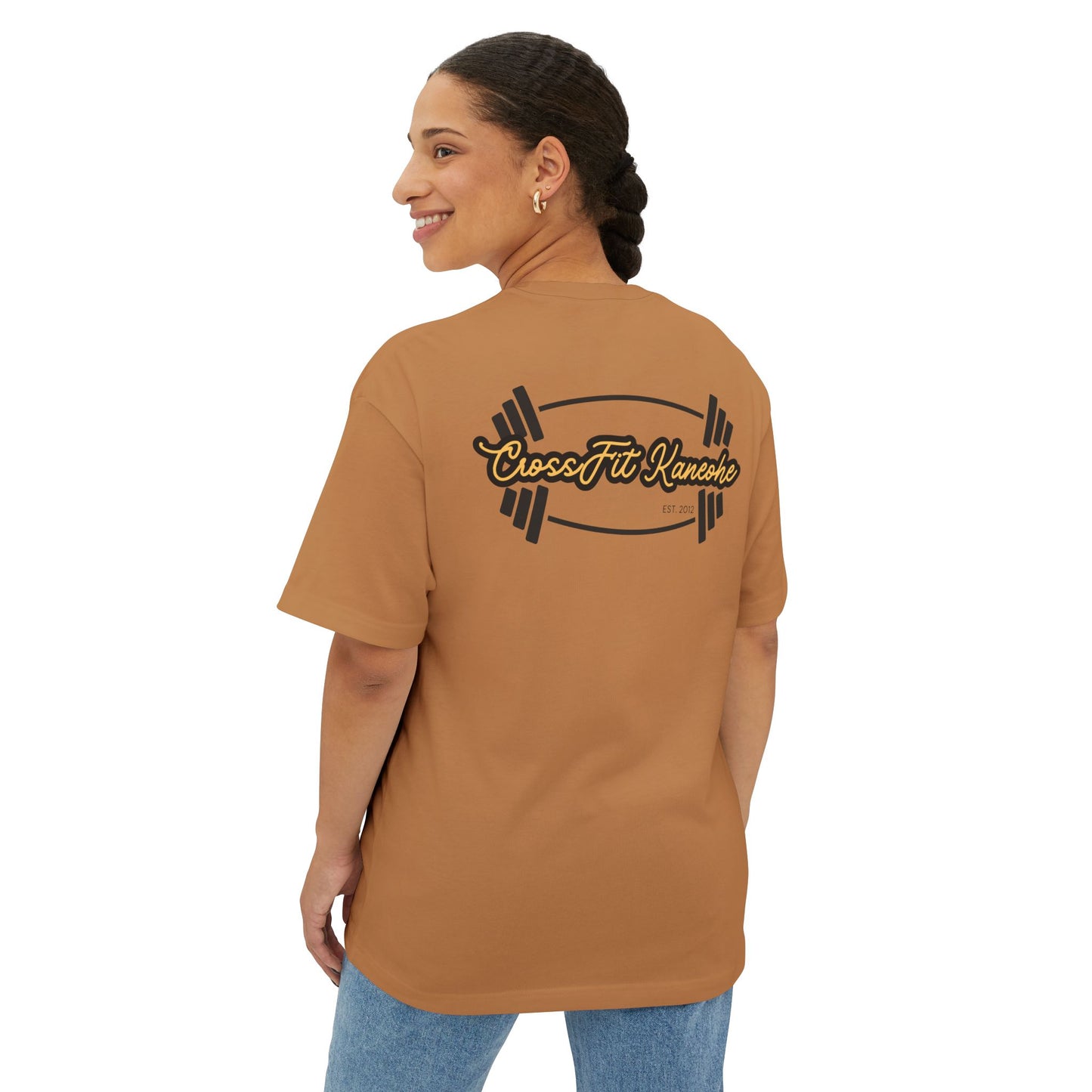 (Coach's Print) CrossFit Kaneohe Barbells Unisex Oversized Boxy Tee
